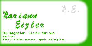 mariann eizler business card